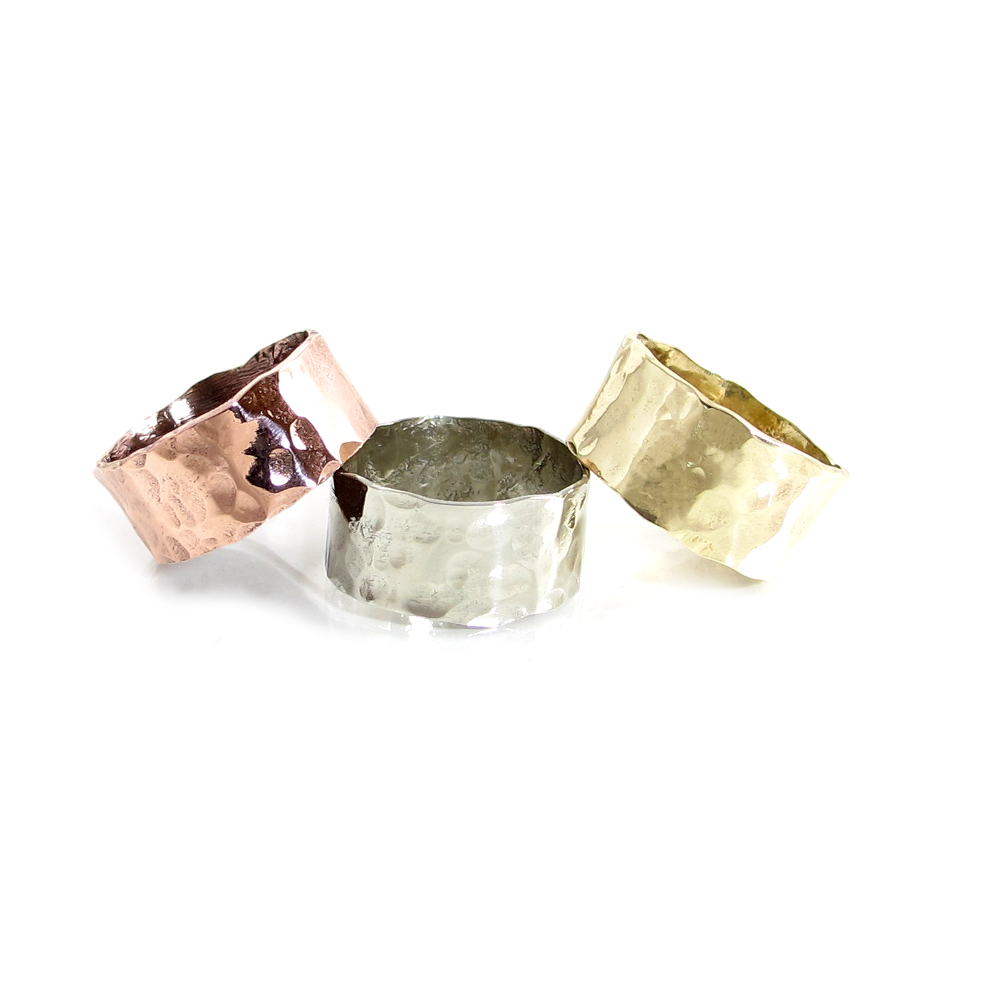 Wide Hammered Rings