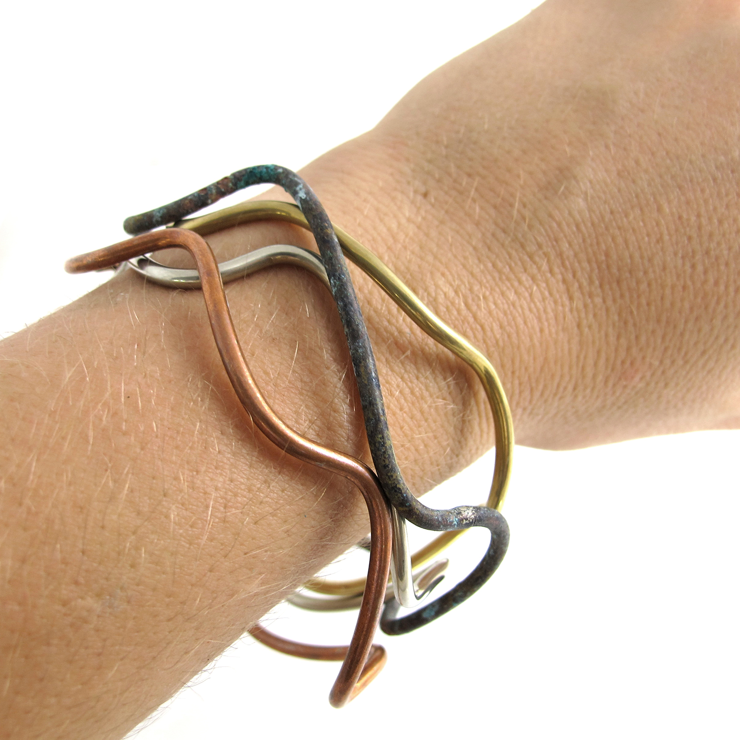 Wire Wave Bangles