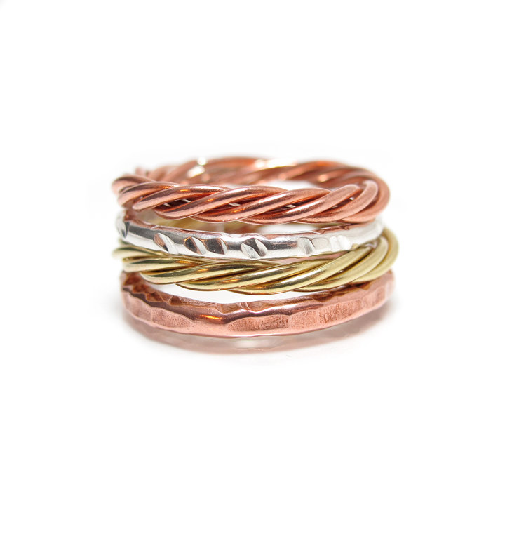 Mixed Metal Stacking Ring Set